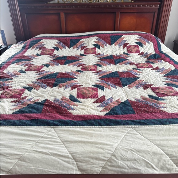 Other - Luxurious antique Patchwork Quilt with Rich Colors. 85x85 inches.